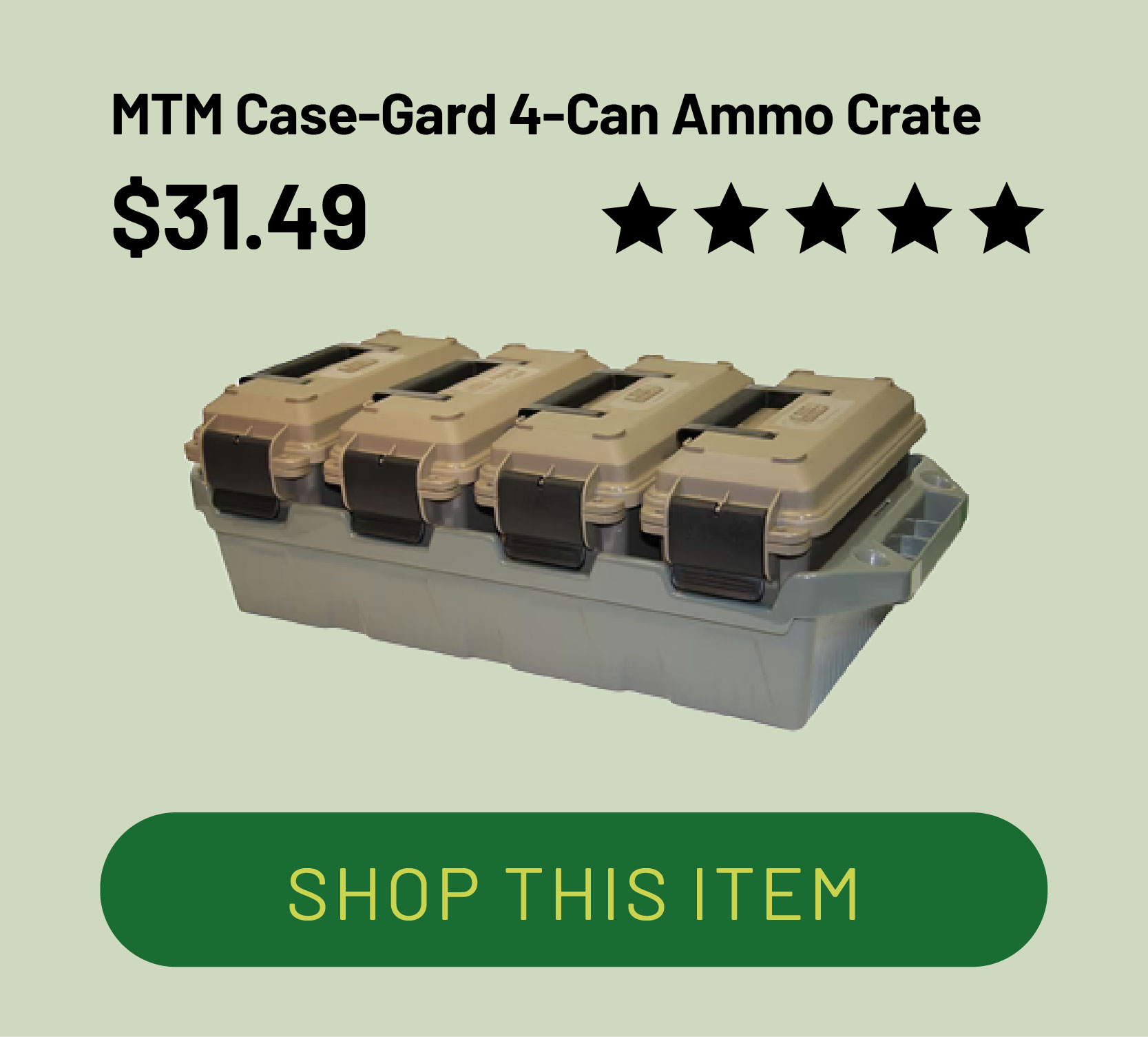 Shop this MTM ammo crate.
